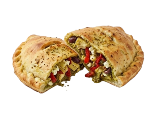 Loaded Mediterranean Veggie Calzone